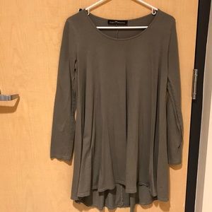 Dainty Hooligan long sleeve olive dress
